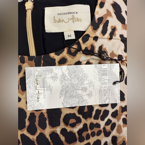 Tuckernuck x India Hicks Leopard Domino Dress M NWT Animal Print Party Mini - Picture 7 of 11